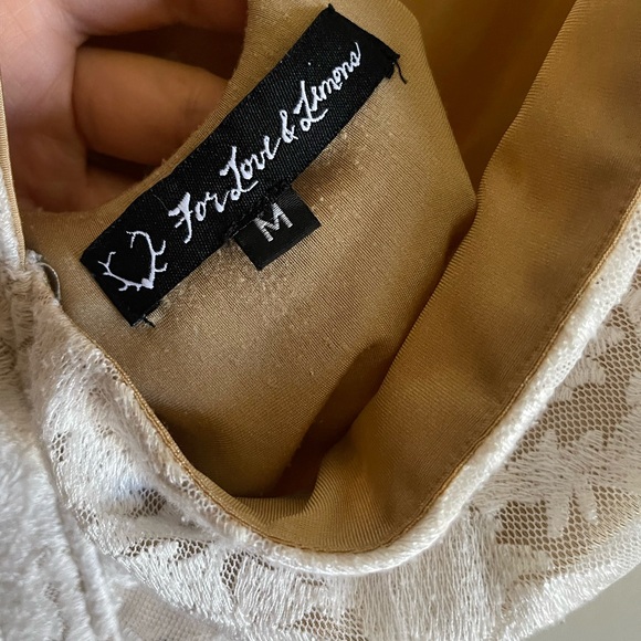 For Love & Lemons San Marcos Backless Ivory Lace Dress Medium - Picture 8 of 10